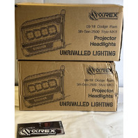 ALPHAREX 09-18 RAM TRUCK NOVA SERIES 5G MK II CHROME LED HEADLIGHTS 880556 PAIR
