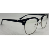 AOMASTE BLUE LIGHT BLOCKING CLEAR LENS COMPUTER GLASSES UNISEX SILVER/BLACK