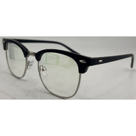 AOMASTE BLUE LIGHT BLOCKING CLEAR LENS COMPUTER GLASSES UNISEX SILVER/BLACK