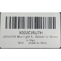 AOMASTE BLUE LIGHT BLOCKING CLEAR LENS COMPUTER GLASSES UNISEX SILVER/BLACK