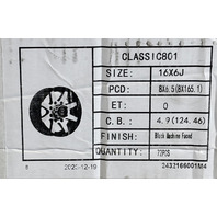 RHINO CLASSIC 801 16X6 8X6.5 BLACK MACHINE FACED FINISH WHEEL