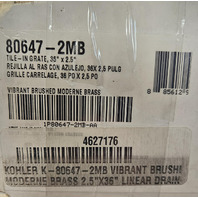 KOHLER 80647-2MB 2-1/2" X 36" LINEAR DRAIN GRATE WITH TILE-IN PANEL