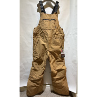 686 MEN'S HOT LAP INSULATED SNOW BIBS M5WN251 SIZE LARGE L CARAMEL RIPSTOP