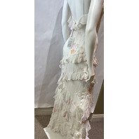 LOVE SHACK FANCY RIALTO FLORAL BOW PRINT MAXI DRESS D1948-3153 SIZE 8