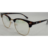 AOMASTE BLUE LIGHT BLOCKING CLEAR LENS COMPUTER GLASSES UNISEX TORTOISE/GOLD