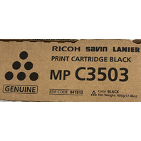 RICOH MP C3503 SAVIN LANIER PRINT CARTRIDGE BLACK GENUINE TONER CARTRIDGE