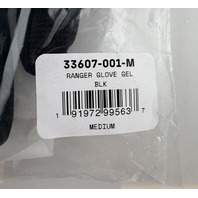 FOX RACING MEN'S RANGER GLOVE GEL SIZE MEDIUM M COLOR BLACK 33607-001-M