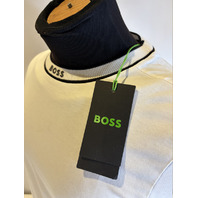 BOSS MEN'S TEE 5 COTTON T SHIRT W LOGO CREW NECK 50554862 SIZE XXL WHITE BLACK
