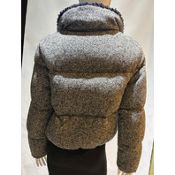 MONCLER BREZESSE GIUBBOTTO WOMEN'S GREY CROPPED DOWN JACKET NWT SIZE 1 USA SMALL