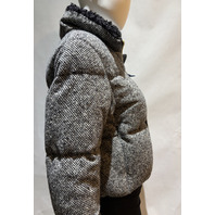 MONCLER BREZESSE GIUBBOTTO WOMEN'S GREY CROPPED DOWN JACKET NWT SIZE 1 USA SMALL