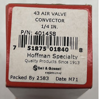 BELL & GOSSETT 43 AIR VALVE CONVETOR HOFFMAN MODEL 1/4IN 1/4" 401458