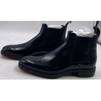 SANTONI EASY-ONC-NTGN01 BLACK MENS US 8 UK 7 LEATHER BOOTS MGEO18937NEAXNTGN01