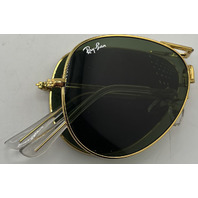 RAYBAN 3479 POLISHED GOLD FRAMES 62-15-145 SUNGLASSES G-15 LENS DOUBLE FOLDING