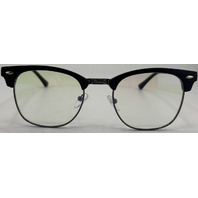 AOMASTE BLUE LIGHT BLOCKING CLEAR LENS COMPUTER GLASSES UNISEX BLACK/GUNMETAL