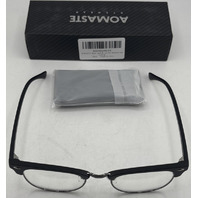 AOMASTE BLUE LIGHT BLOCKING CLEAR LENS COMPUTER GLASSES UNISEX BLACK/GUNMETAL