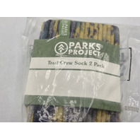 PARKS PROJECT OLYMPIC LICHEN TRAIL UNISEX CREW SOCK 2 PACK M/L