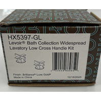 BRIZO LEVOIR WIDESPREAD LAVATORY LOW CROSS HANDLE KIT HX5397-GL LUXE GOLD