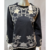 JOHNNY WAS WOMEN'S NALANI PULLOVER LUCCI COLOR BLACK L14325 SZ SMALL S