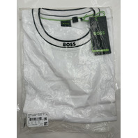 BOSS MEN'S TEE 5 COTTON T SHIRT W LOGO CREW NECK 50554862 SIZE XXL WHITE BLACK