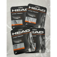 LOT OF 4 HEAD LYNX TOUCH 16 GAUGE BLACK/GREY TENNIS STRING 281042-16TB-11TW