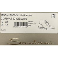 SANTONI CORVAT-D-GEXU60 MGSM18972OCNAGEXU60 MEN'S BLUE SUEDE HIKING BOOTS US 10