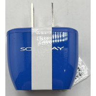 LOT OF 24 SOLARAY 2.1A DUAL USB ASSORTED COLOR WALL CHARGER BULK