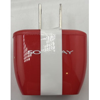 LOT OF 24 SOLARAY 2.1A DUAL USB ASSORTED COLOR WALL CHARGER BULK