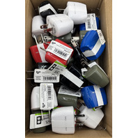 LOT OF 24 SOLARAY 2.1A DUAL USB ASSORTED COLOR WALL CHARGER BULK