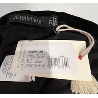 JOHNNY WAS WOMEN'S VELVET LEGGINGS LARA COLOR BLACK J64725 SIZE X SMALL XS