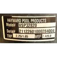 HAYWARD VSP32820 TRISTAR VS 820 2.25 HP VARIABLE SPEED PUMP WITH OMNIX