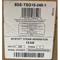 BRIZO 8GE-TSG15-240-1 MYSTIX 15KW STEAM GENERATOR 240V 1PH