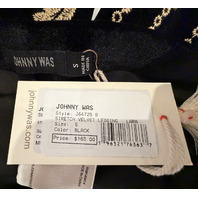 JOHNNY WAS WOMEN'S VELVET LEGGINGS LARA COLOR BLACK J64725 SZ SMALL S