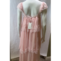 LOVESHACK FANCY MARALEE SILK CHIFFON MAXI DRESS POTPOURRI PINK D3086-3311 SZ XS