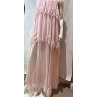 LOVESHACK FANCY MARALEE SILK CHIFFON MAXI DRESS POTPOURRI PINK D3086-3311 SZ XS
