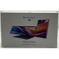 SIAVIALA S6 TRIPLE SCREEN LAPTOP EXTENDER 15.6" PORTABLE TRIPLE DISPLAY MONITOR