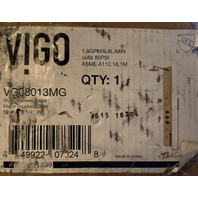 VIGO VG08013MG ELLINGTON 59"H 4 JET MATTE BRUSHED GOLD SHOWER PANEL W/ HAND WAND