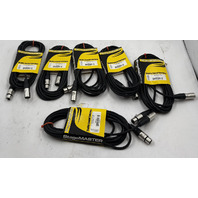 LOT OF 6 STAGEMASTER LO-Z XLR 15 FT HIGH QUALITY MIC CABLE SMM-15