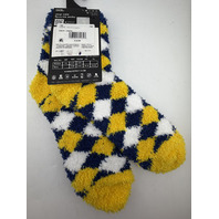 FORBAREFEET APPAREL 109 DIAMOND DENVER NUGGETS FUZZY SOCKS ONE SIZE FIT MOST