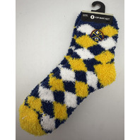 FORBAREFEET APPAREL 109 DIAMOND DENVER NUGGETS FUZZY SOCKS ONE SIZE FIT MOST