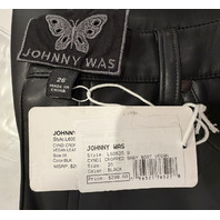 JOHNNY WAS WOMEN'S CYNDI CROPPED BABY BOOT VEGAN COLOR BLACK L60525 SZ 26