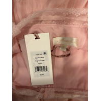 LOVE SHACK FANCY MARALEE SILK CHIFFON MAXI DRESS POTPOURRI PINK D3086-3311 SZ S