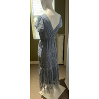 SUNDANCE CATALOG SKY BLUE MAYFIELD EMBROIDERED LACE FORMAL DRESS PS PETITE SMALL