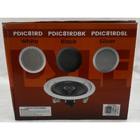 PYLE PDIC81RD 8" MIDBASS SPEAKER PAIR DIRECTABLE 1/2" TWEETER 250W PEAK POWER