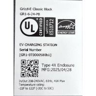 GRIZZL-E GR1-6-24-PB CLASSIC BLACK 6-50 INPUT 24FT OUTPUT CABLE EV CHARGER