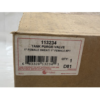 BELL & GOSSETT 113234 1" FEMALE SWEAT/ 1" FEMALE NPT TANK PURGE VALVE