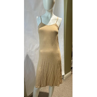 SUNDANCE EMBROIDERED LACE DRESS V-NECK W BUTTONS CREAM PETITE XS 106725-PXS-CHMP