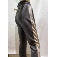 JOHNNY WAS WOMEN'S BEE ACTIVE BLANKET STITCH JOGGER CHARCOAL A5825 SZ XSMALL XS