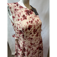 S MAX MARA WOMEN'S SMM ALIBI FLORAL MIDI DRESS IN TANGERINE SIZE US 9 NWT SAMPLE