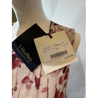 S MAX MARA WOMEN'S SMM ALIBI FLORAL MIDI DRESS IN TANGERINE SIZE US 9 NWT SAMPLE