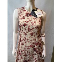 S MAX MARA WOMEN'S SMM ALIBI FLORAL MIDI DRESS IN TANGERINE SIZE US 9 NWT SAMPLE
